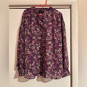 Purple long sleeve blouse